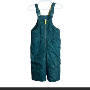 Carter's 12M Toddler Girls Size Snow Pants Bib Baby Green Polka Dot  Zip Up
